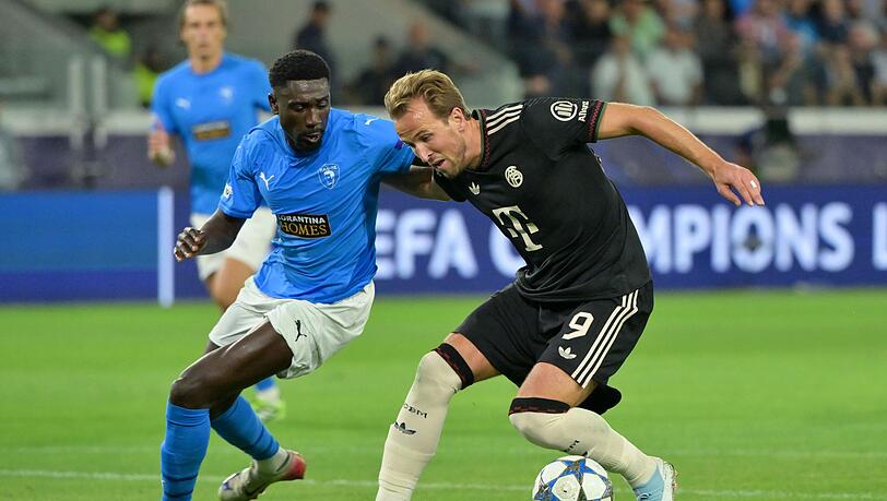Bayern-Torjäger Harry Kane (r.) - hier in der Champions League auf Zypern - ist in einer Ausnahme-Form.
