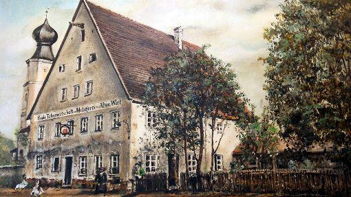 Der älteste Gasthof im Münchner Westen: ein historisches Gemälde vom Alten Wirt.