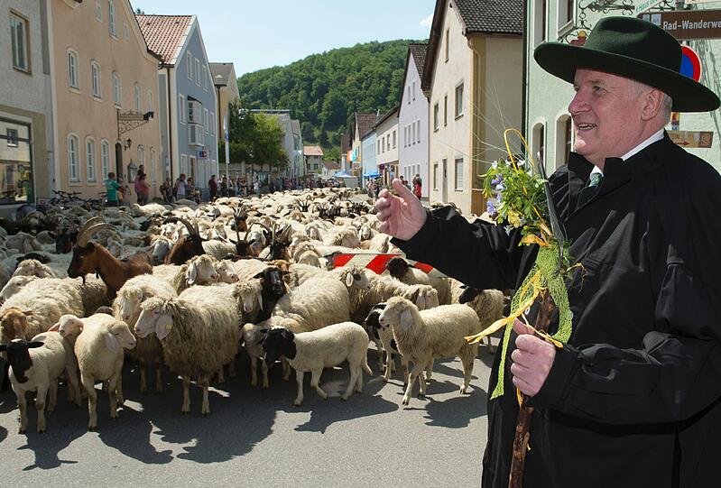 Seehofer als Schäfer. Die Bilder
