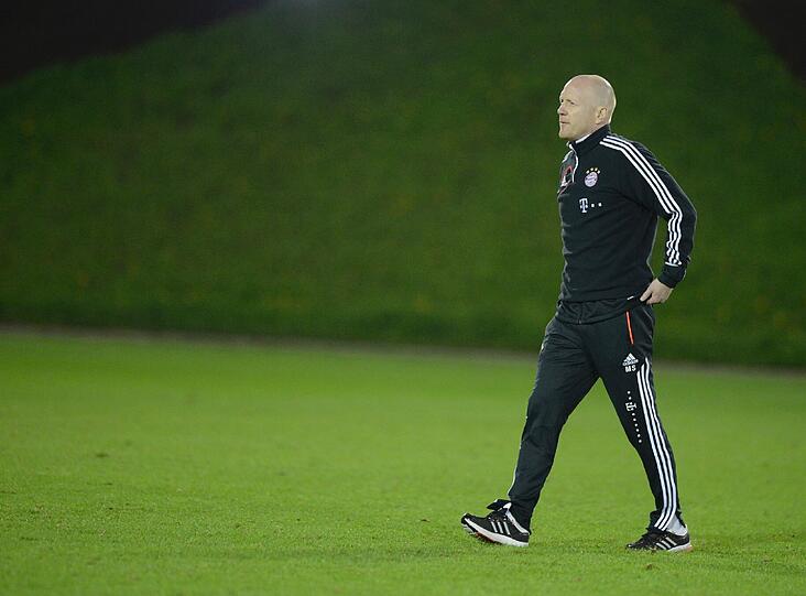 Die Bayern beim Abendtraining.