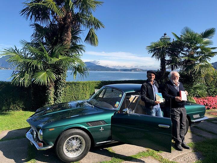 Der M&uuml;nchner Autor Daniel Speck mit dem ehemaligen Autobauer Piero Rivolta im Jahr 2019.