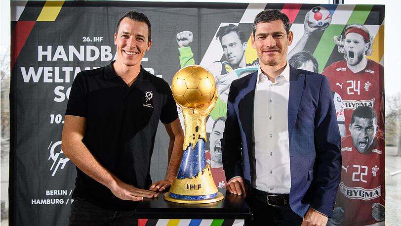 Dominik Klein (l.), Weltmeister von 2007, ist der WM-Botschafter von München.