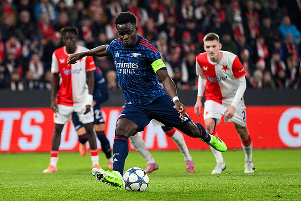 Arsenal-Gefahr: Offensivstar Bukayo Saka. Arsenal-Gefahr: Offensivstar Bukayo Saka.