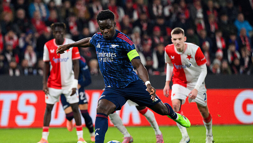 Arsenal-Gefahr: Offensivstar Bukayo Saka. Arsenal-Gefahr: Offensivstar Bukayo Saka.