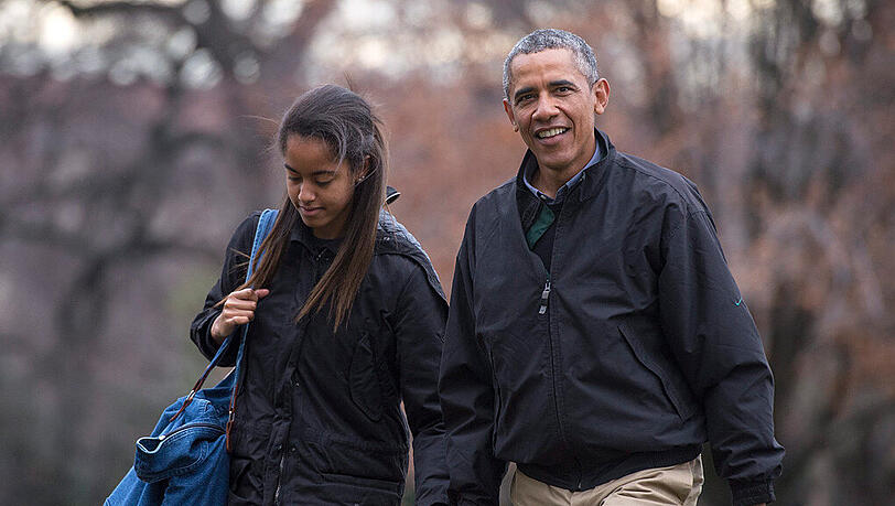 Barack Obama mit seiner Tochter Malia. Barack Obama mit seiner Tochter Malia.