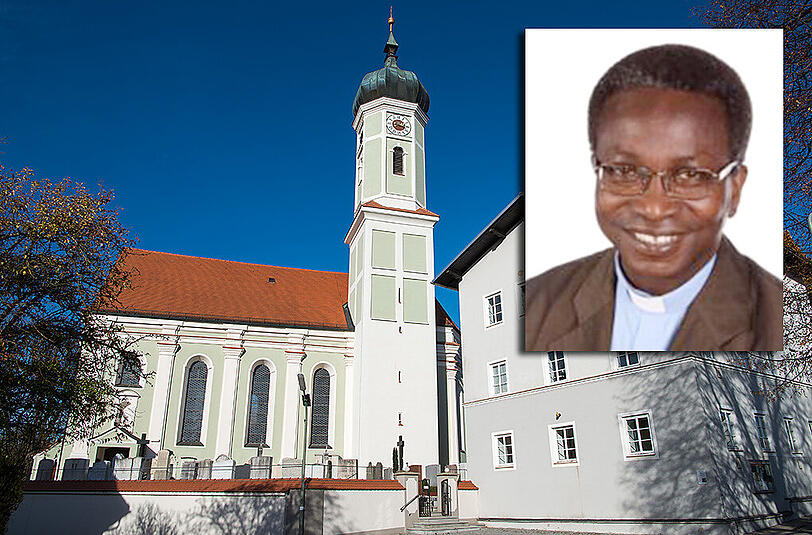 Die katholische Pfarrkirchen von Zorneding. Pfarrer Olivier Ndjimbi-Tshiende wird die Gemeinde verlassen.
