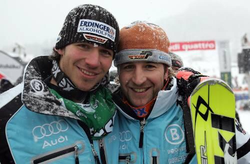 "Wir sind wie Brüder": Der 24-jährige Felix Neureuther (l.) und Alois Vogl (36.)