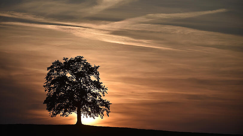 Sonnenuntergang in Wolfratshausen.