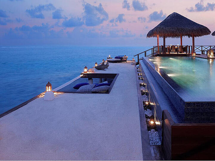 Pool der Präsidenten Suite des Taj Exotica Resorts auf den Malediven