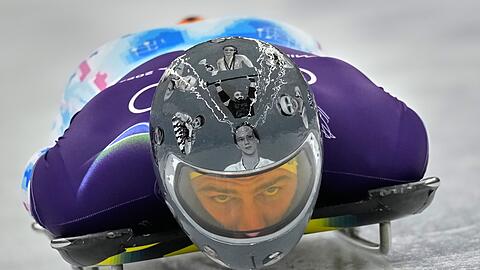 Darf seinen besonderen Helm bei Olympia nicht mehr tragen: Der Ukrainer Wladyslaw Heraskewytsch.