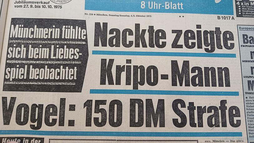 150 DM Strafe! So titelte die AZ im Oktober 1975, vor 50 Jahren. 150 DM Strafe! So titelte die AZ im Oktober 1975, vor 50 Jahren.