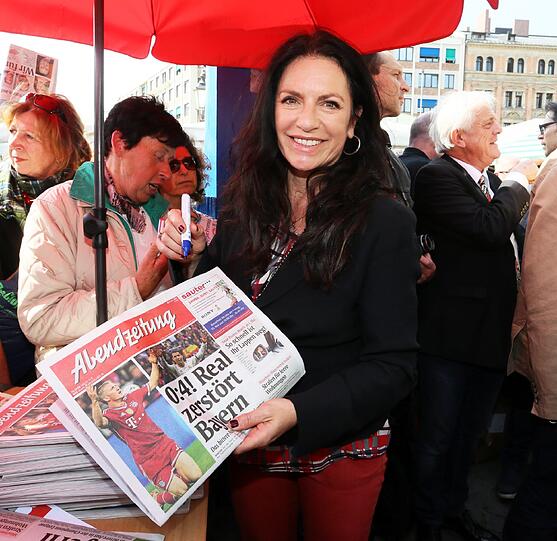 Schauspielerin Christine Neubauer war für die Aktion extra aus Berlin angereist.