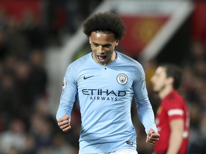 Leroy Sane von Manchester City jubelt nach seinem Treffer. Foto: Jon Super/AP/Archivbild