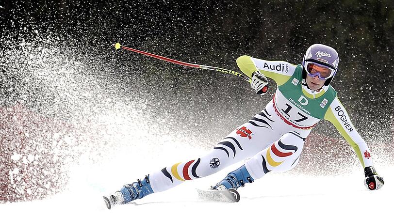Trotz gesundheitlicher Probleme schaffte es Maria Riesch in der Abfahrt auf den dritten Platz.