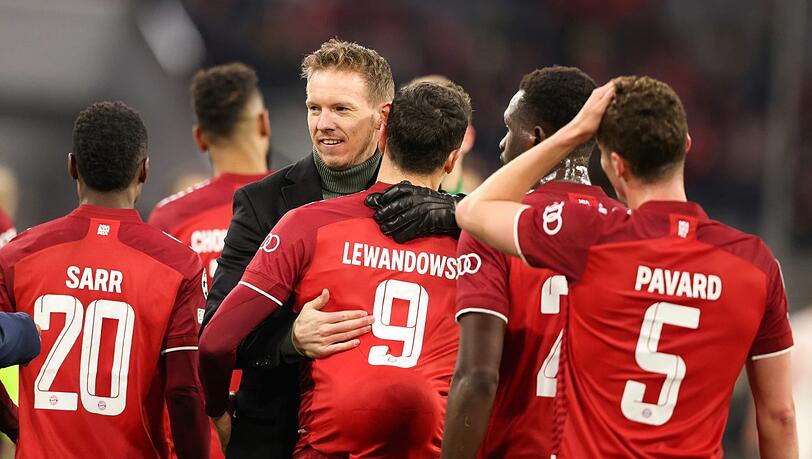 Gutes Verhältnis: Nagelsmann (l.) und Lewandowski.