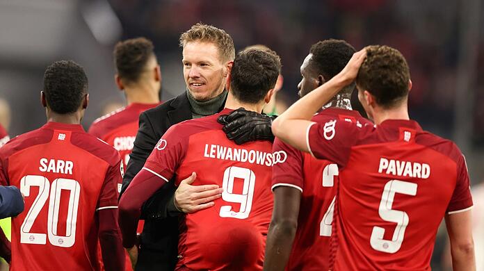 Gutes Verhältnis: Nagelsmann (l.) und Lewandowski.