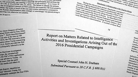 Seiten aus dem Abschlussbericht von Sonderermittler John Durham.
