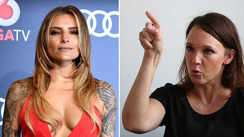 Duell der scharf(züngig)en Frauen: Sophia Thomalla und Carolin Kebekus.