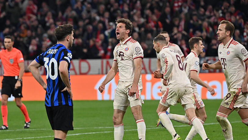 Sein letzter Bayern-Auftritt in der Champions League in der Allianz Arena: Thomas Müller erzielt den zwischenzeitlichen Treffer zum 1:1 gegen Inter Mailand. Sein letzter Bayern-Auftritt in der Champions League in der Allianz Arena: Thomas Müller erzielt den zwischenzeitlichen Treffer zum 1:1 gegen Inter Mailand.