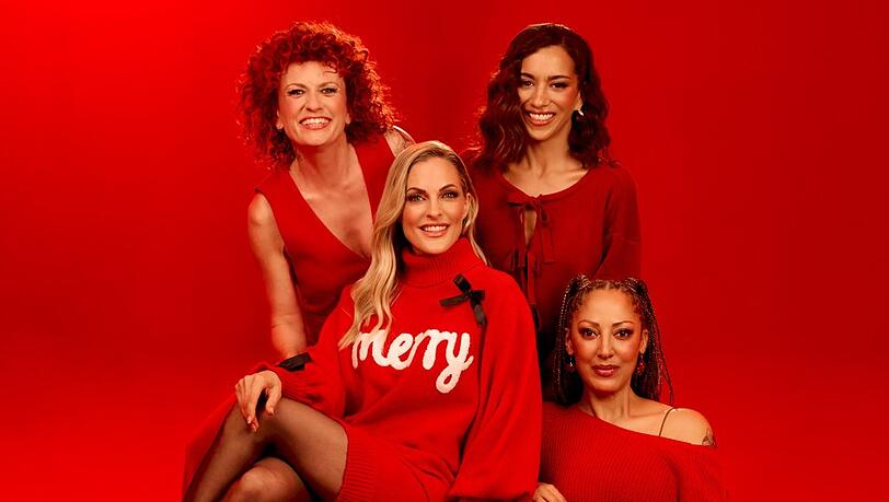 Lucy Diakovska (v.l.), Sandy M&ouml;lling, Nadja Benaissa und Jessica Wahls geben am 18. Dezember 2026 ein Weihnachtskonzert in Berlin, 2027 soll eine ganze Christmas-Tour folgen.