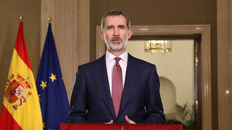 König Philip VI. bei seiner Rede an die Nation