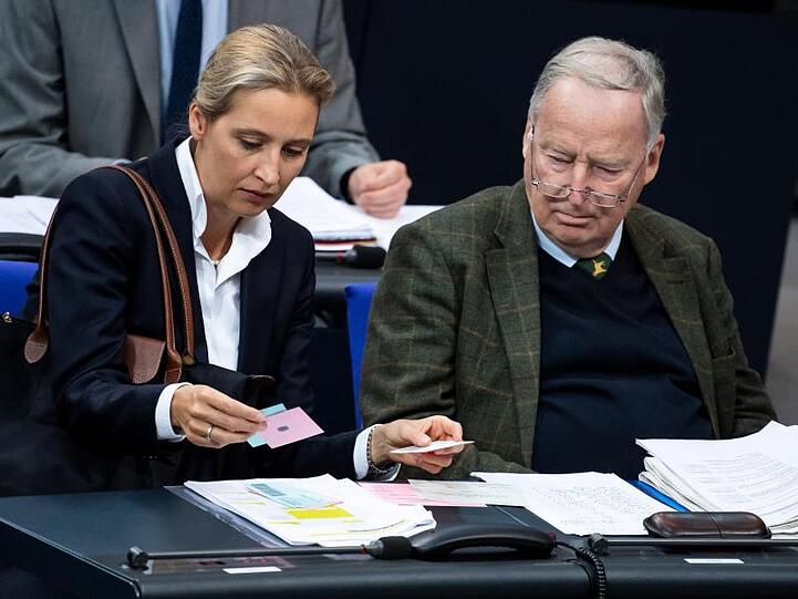 Beide "Wessis": die AfD-Fraktionsvorsitzenden Alice Weidel und Alexander Gauland. Froto: Bernd von Jutrczenka