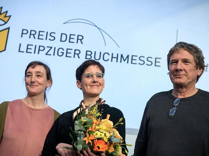Die Preisträger: Eva Ruth Wemme (l-r), Anke Stelling und Harald Jähner.