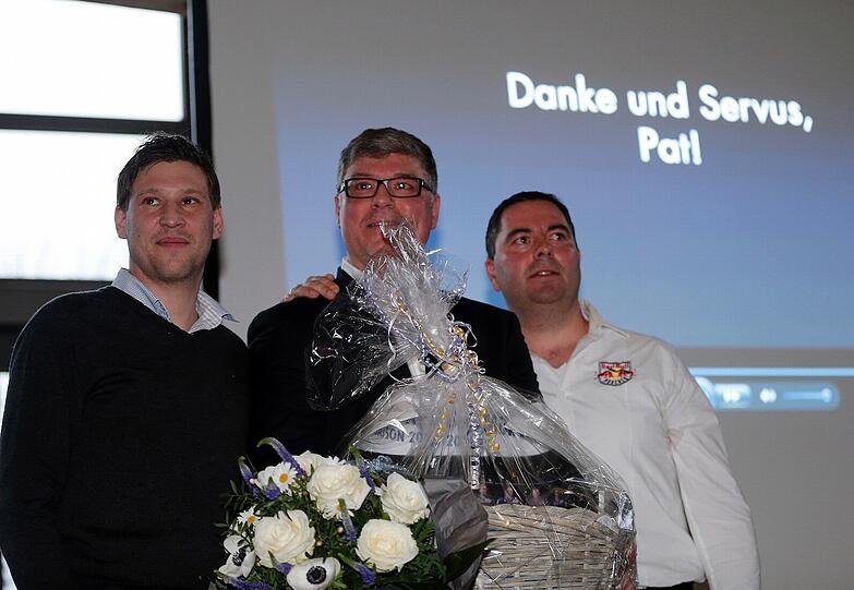 Aus 3 mach 1: Aus der bisherigen EHC-Führungsriege Claus Gröbner, Pat Cortina, Christian Winkler (v.l.) bleibt nur Winkler beim EHC Red Bull München erhalten.