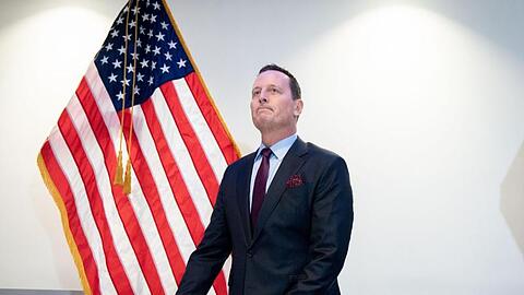 Richard Grenell nimmt an einer Pressekonferenz in der US-Botschaft in Berlin teil.