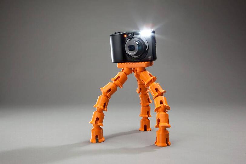 Es geht auch friedlich: ein Kamerastativ aus dem 3D-Drucker.