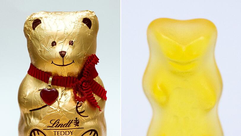 Die beiden berühmten Tiere aus Schokolade (l.) und Glukosesirup verkaufen sich gut. Die beiden berühmten Tiere aus Schokolade (l.) und Glukosesirup verkaufen sich gut.