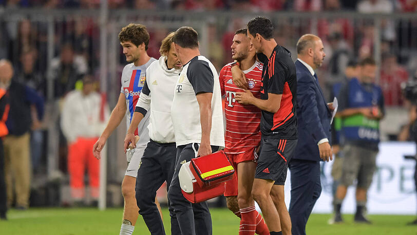 Lucas Hernández hat sich im Spiel gegen den FC Barcelona verletzt.