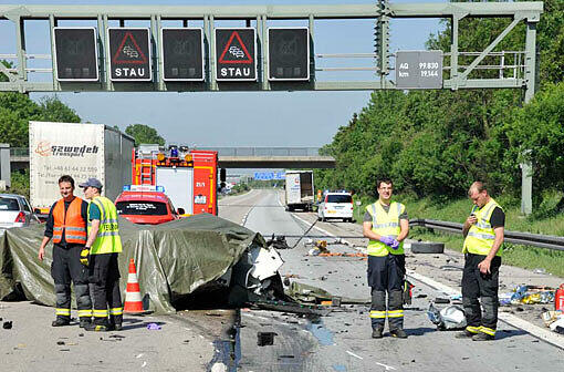 Die Autobahn A 99 war stundenlang geseperrt.