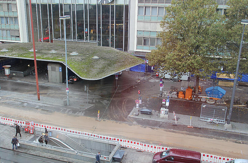 So sieht's seit Mittwoch am Münchner Hauptbahnhof aus: Baustelle soweit das Auge reicht