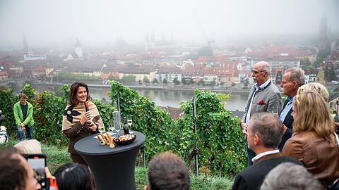 Zwischen Reben in Würzburg wurde die fränkische Weinlese offiziell eröffnet.