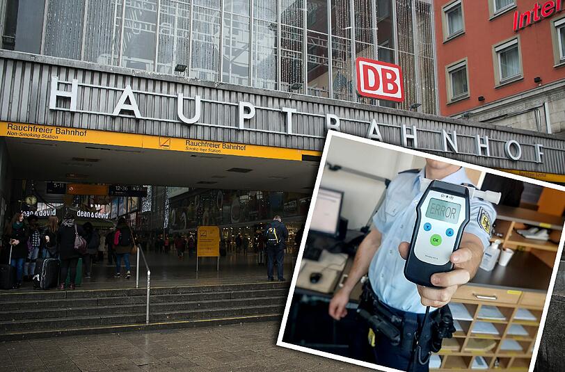 Bei fünf Promille streikte das Messgerät der Bundespolizei am Hauptbhanhof.