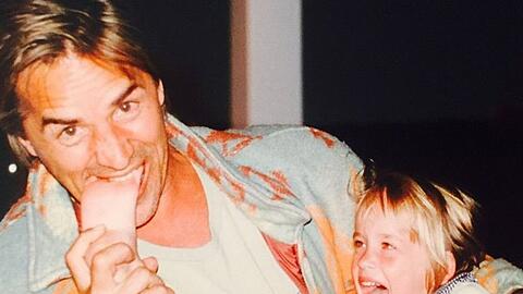 Auch der Vater ist ein bekannter Schauspieler: Don Johnson mit Töchterchen Dakota