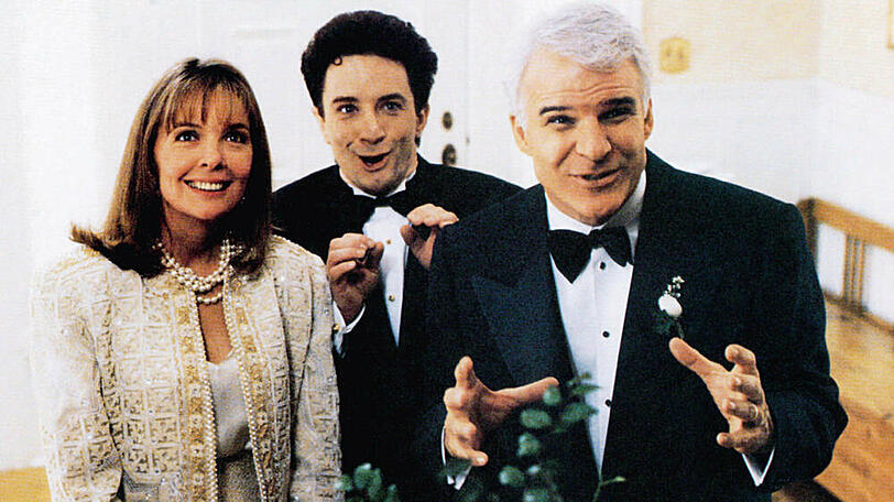 Diane Keaton, Martin Short (Mitte) und Steve Martin in "Vater der Braut".