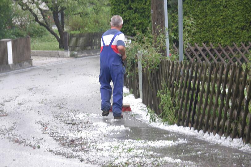 Unwetter in Rosenheim.