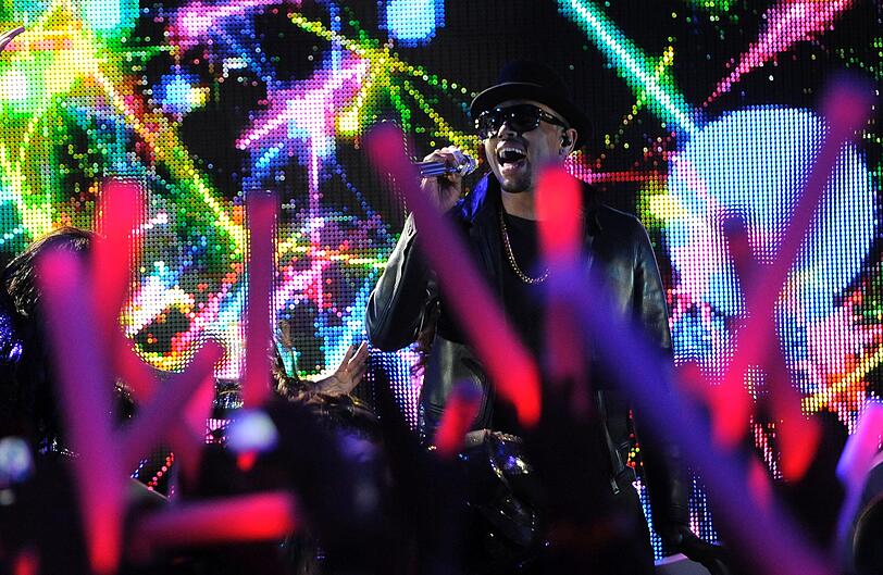 Bunt ging es bei Rapper Chris Brown zu.