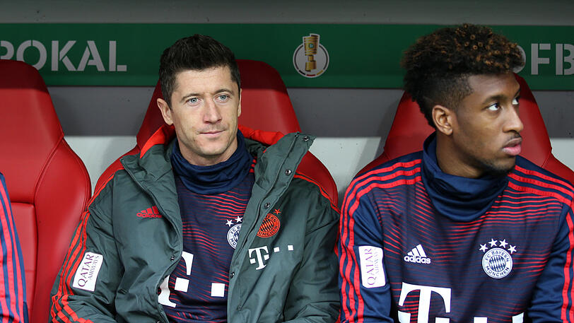 Zofften sich gewaltig im Training: Robert Lewandowski (l.) und Kingsley Coman.