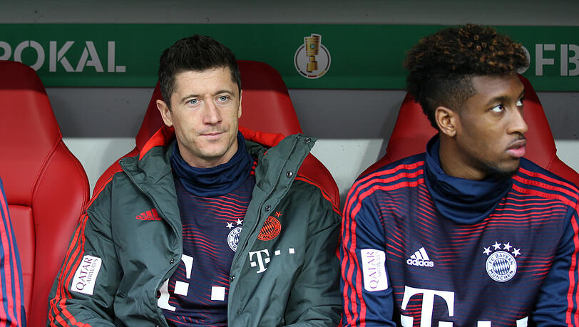 Zofften sich gewaltig im Training: Robert Lewandowski (l.) und Kingsley Coman.