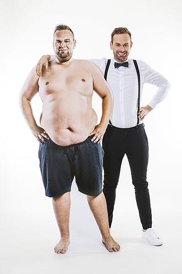 Kandidat Julian wurde Zweiter. Er wog vor ein paar Monaten noch stolze 169 Kilo.