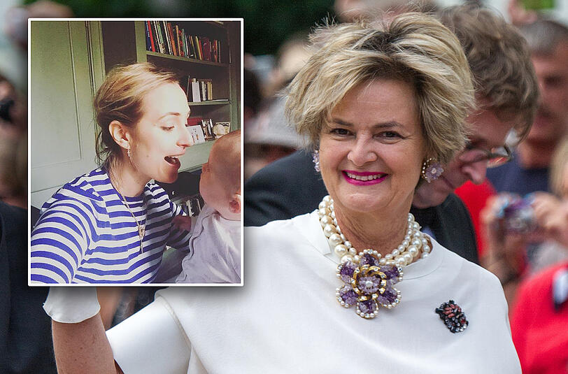 Fürstin Gloria von Thurn und Taxis ist seit vergangenem August Großmutter der kleinen Mafalda Beatrix Maria (hier auf dem Arm ihrer Tante Elisabeth von Thurn und Taxis)
