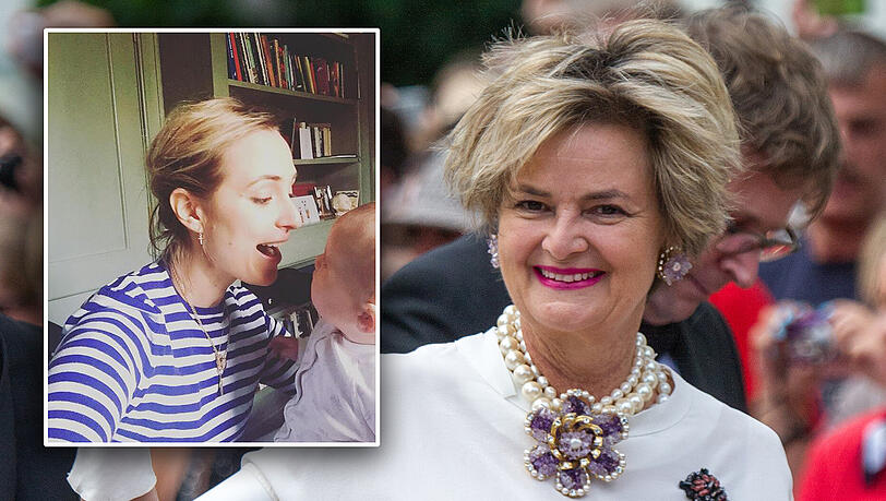Fürstin Gloria von Thurn und Taxis ist seit vergangenem August Großmutter der kleinen Mafalda Beatrix Maria (hier auf dem Arm ihrer Tante Elisabeth von Thurn und Taxis) Fürstin Gloria von Thurn und Taxis ist seit vergangenem August Großmutter der kleinen Mafalda Beatrix Maria (hier auf dem Arm ihrer Tante Elisabeth von Thurn und Taxis)