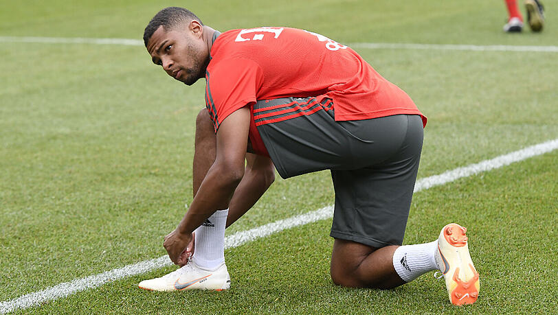 "Natürlich bin ich bereit, sonst wäre ich nicht hier", sagt Serge Gnabry. "Natürlich bin ich bereit, sonst wäre ich nicht hier", sagt Serge Gnabry.