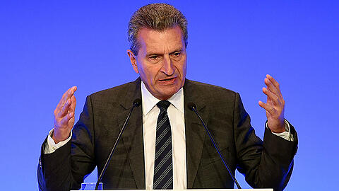 In seiner Rede gab sich EU-Kommissar Günther Oettinger erzkonservativ und reaktionär.