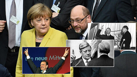 Kämpfen 2017 um das Amt des Bundeskanzlers: Angela Merkel (CDU) und Martin Schulz.