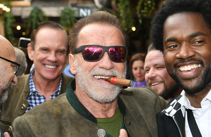 Schauspieler Arnold Schwarzenegger war nach München gekommen.