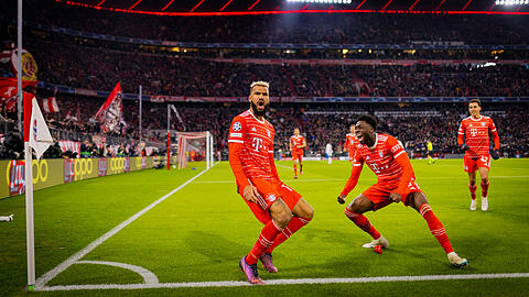 Eric Maxim Choupo-Moting (l.) sorgt in dieser Saison für die Tore beim FC Bayern.